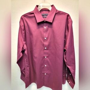 TOMMY HILFIGER Men's 18 34/35 2XL Long Sleeve Flex Supima Slim Fit Dress…